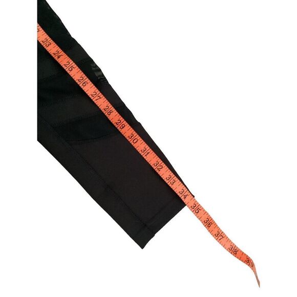 Nwt High Waisted Semi Sheer Strappy Leggings With Pockets Sexy Athletic Sporty L - Picture 8 of 9